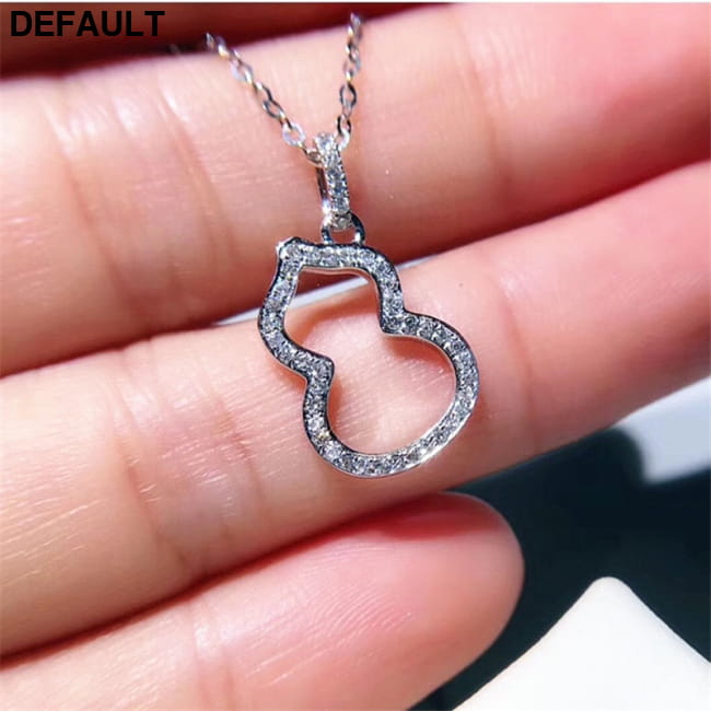 Water Drop Diamond Pendant Real 925 Sterling Silver Charm Style 7 Necklaces