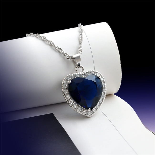 Water Drop Diamond Pendant Real 925 Sterling Silver Charm Style 9 Necklaces