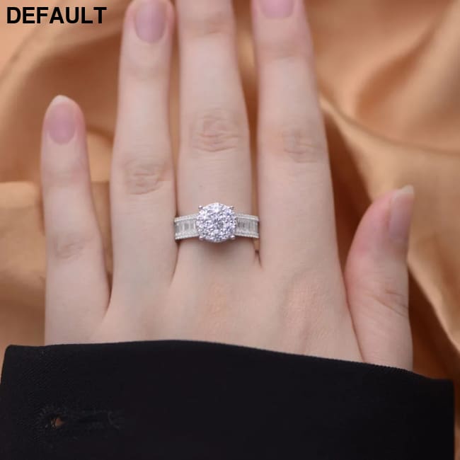 Wedding ring Set 925 silver jewelry wholesale fine Micro Inlaid Zircon Engagement Eternity Band rings women Rings Best