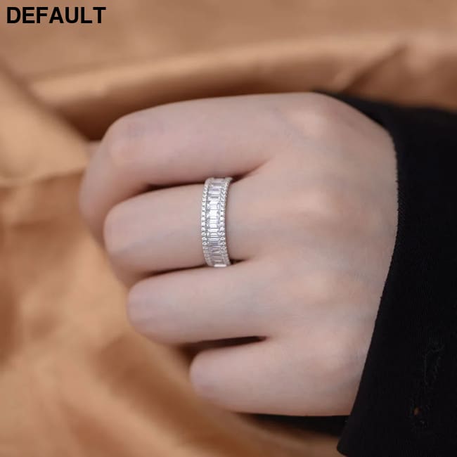 Wedding ring Set 925 silver jewelry wholesale fine Micro Inlaid Zircon Engagement Eternity Band rings women Rings Best