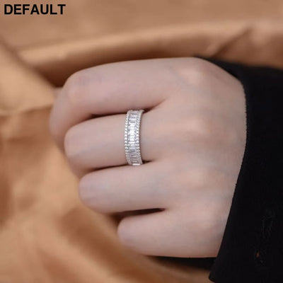 Wedding ring Set 925 silver jewelry wholesale fine Micro Inlaid Zircon Engagement Eternity Band rings women Rings Best