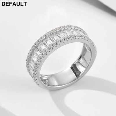 Wedding ring Set 925 silver jewelry wholesale fine Micro Inlaid Zircon Engagement Eternity Band rings women Rings Best