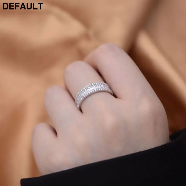 Wedding ring Set 925 silver jewelry wholesale fine Micro Inlaid Zircon Engagement Eternity Band rings women Rings Best