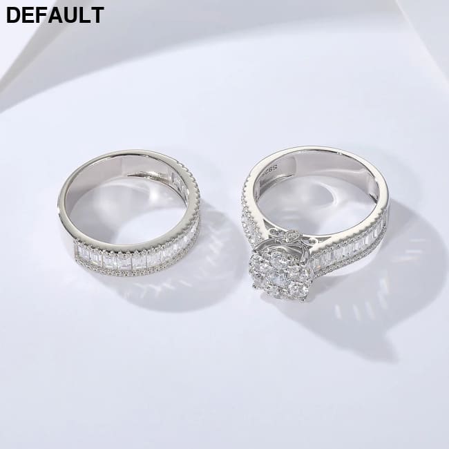 Wedding ring Set 925 silver jewelry wholesale fine Micro Inlaid Zircon Engagement Eternity Band rings women Rings Best