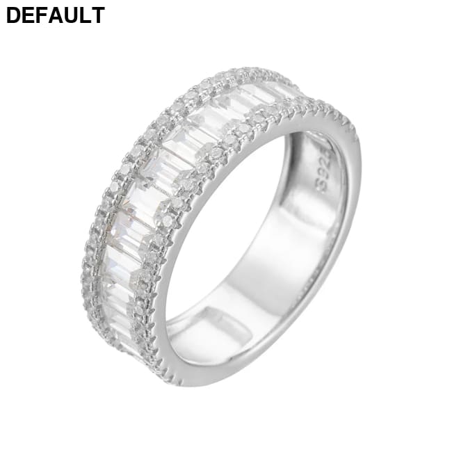Wedding ring Set 925 silver jewelry wholesale fine Micro Inlaid Zircon Engagement Eternity Band rings women KR2752-2