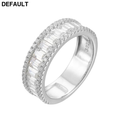 Wedding ring Set 925 silver jewelry wholesale fine Micro Inlaid Zircon Engagement Eternity Band rings women KR2752-2