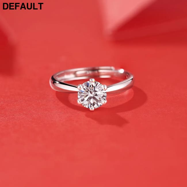 Wedding Rings Classic 0.5-3 Carat 6 Claws 925 Silver Sterling Marquise Moissanite Ring Round Brilliant Cut For Women