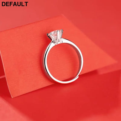 Wedding Rings Classic 0.5-3 Carat 6 Claws 925 Silver Sterling Marquise Moissanite Ring Round Brilliant Cut For Women