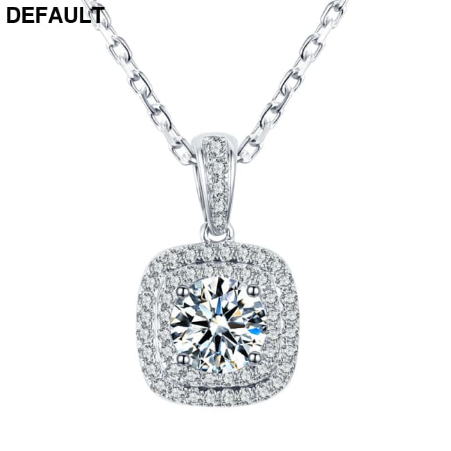 White Cubic Zirconia Pendant Fashion Versatile Necklace XL488 Sterling Silver Rings