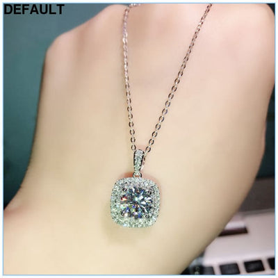 White Cubic Zirconia Pendant Fashion Versatile Necklace XL488 Sterling Silver Rings