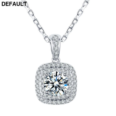 White Cubic Zirconia Pendant Fashion Versatile Necklace XL488 Sterling Silver Rings