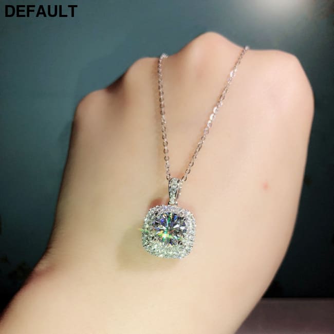 White Cubic Zirconia Pendant Fashion Versatile Necklace XL488 Sterling Silver Rings