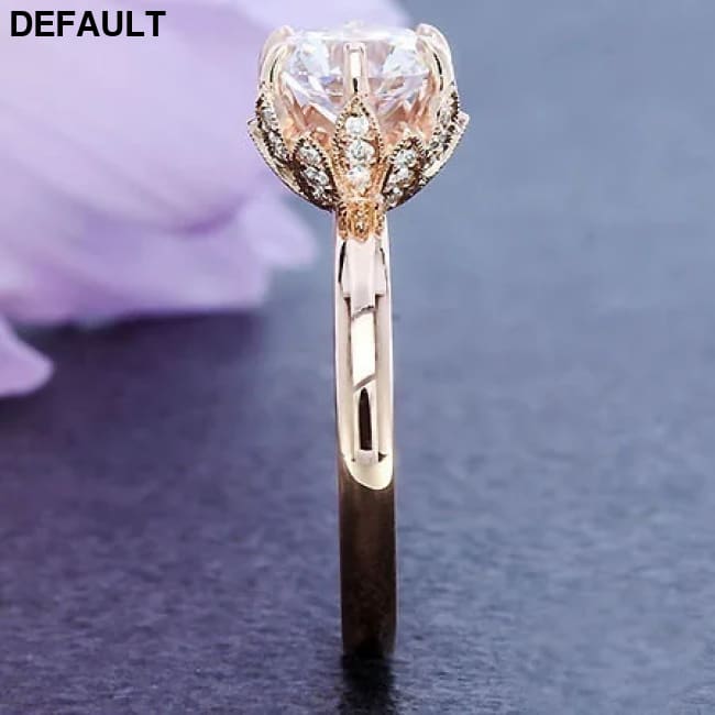 white/rose gold Wedding Rings For Women 2ct 6 Claws diamond Bridal Engagement Propose Ladies Trendy Jewelry Accessories