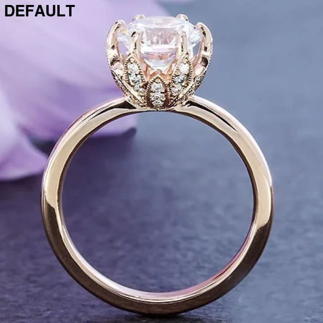 white/rose gold Wedding Rings For Women 2ct 6 Claws diamond Bridal Engagement Propose Ladies Trendy Jewelry Accessories