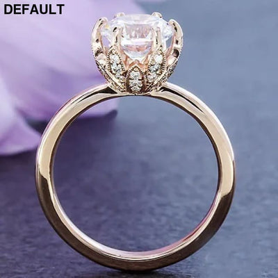 white/rose gold Wedding Rings For Women 2ct 6 Claws diamond Bridal Engagement Propose Ladies Trendy Jewelry Accessories