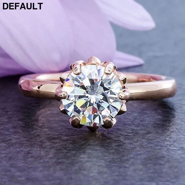 white/rose gold Wedding Rings For Women 2ct 6 Claws diamond Bridal Engagement Propose Ladies Trendy Jewelry Accessories