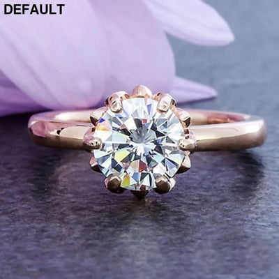 white/rose gold Wedding Rings For Women 2ct 6 Claws diamond Bridal Engagement Propose Ladies Trendy Jewelry Accessories