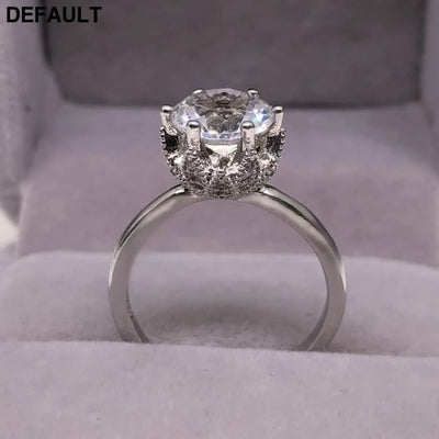 white/rose gold Wedding Rings For Women 2ct 6 Claws diamond Bridal Engagement Propose Ladies Trendy Jewelry Accessories