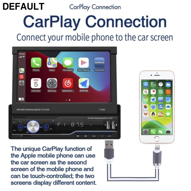 Wholesale 7 inch Manually Retractable carplay Screen Car Other / Audio Receiver Motor Vehicle A/V Players & In-Dash