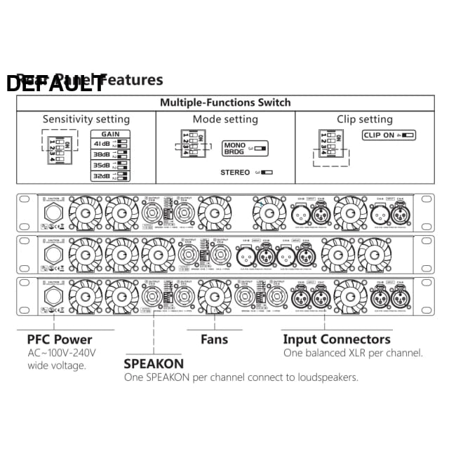 Wide Voltage D4-1300 Sinbosen Outdoor Digital 3000w 2 Ohms Home Audio Receiver Power Amplifiers