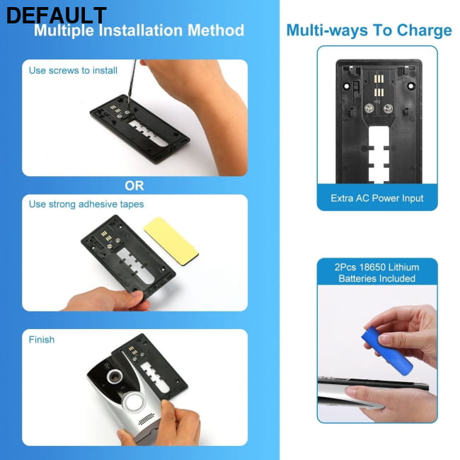 WiFi Video Doorbell Wireless Door Bell 720P HD White Home Security Best Selling Products