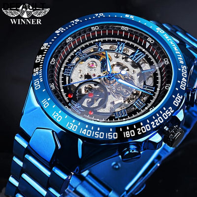 Winner Mechanical Sport Design Bezel Fashion Watch Mens Watches Top Brand Luxury Montre Homme Clock Men Automatic