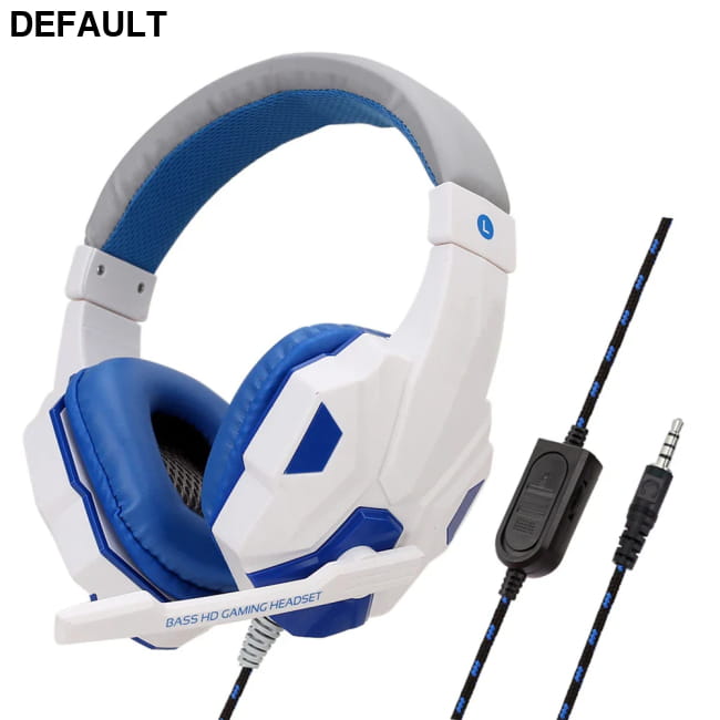 Wired Gaming Headphones for PS4 PS5 Xbox Smartphone Laptop WHITE