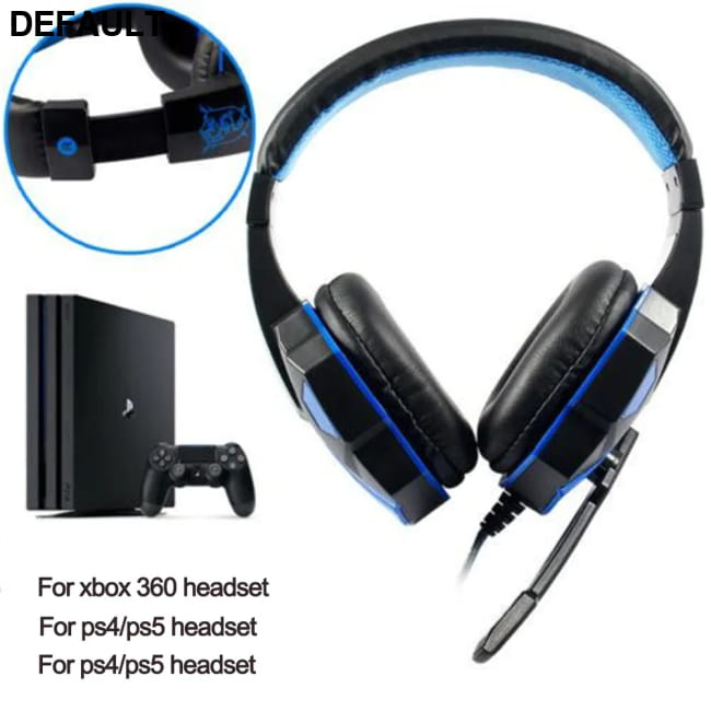 Wired Gaming Headphones with Mic for PS5 Xbox Smartphone and PC LOGO LED Light 2