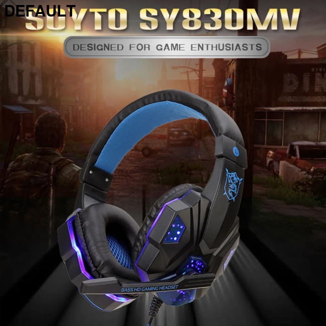 Wired Gaming Headphones with Mic for PS5 Xbox Smartphone and PC LOGO LED Light 2