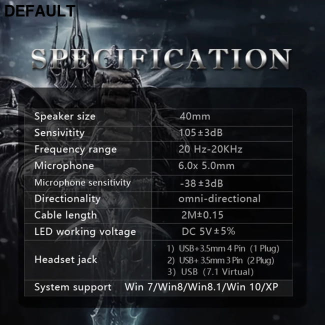 Wired Gaming Headphones with Mic for PS5 Xbox Smartphone and PC LOGO LED Light 2