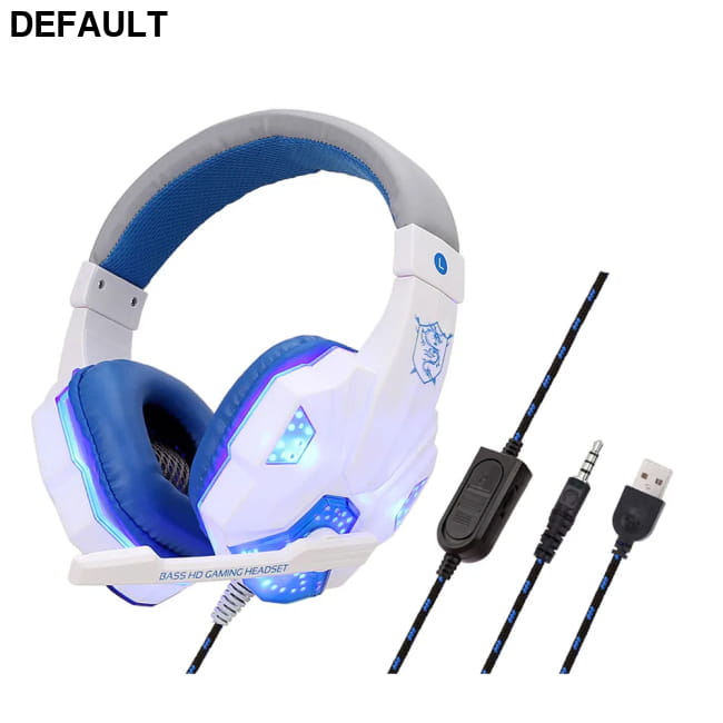 Wired Gaming Headphones with Mic for PS5 Xbox Smartphone and PC LOGO LED Light 2