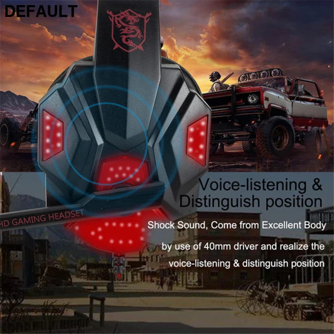 Wired Gaming Headphones with Mic for PS5 Xbox Smartphone and PC LOGO LED Light 2