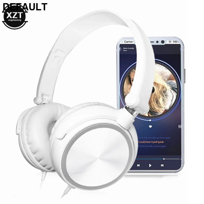 Wired Headphones Over Ear Headsets HD Sound Bass HiFi red with MIC