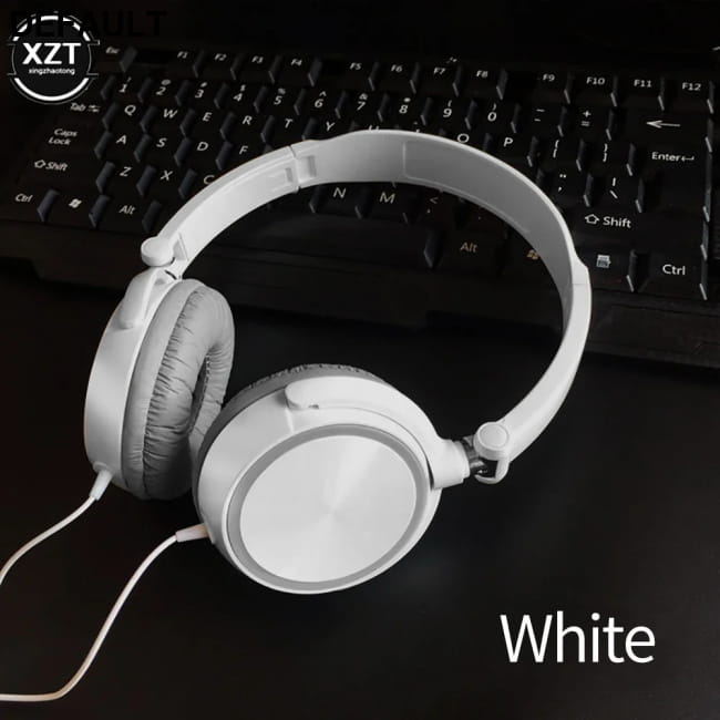 Wired Headphones Over Ear Headsets HD Sound Bass HiFi red with MIC