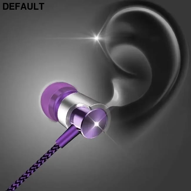 Wired In-ear Earphone In Ear Noise Cancellation Ergonomic purple Earbuds Headsets