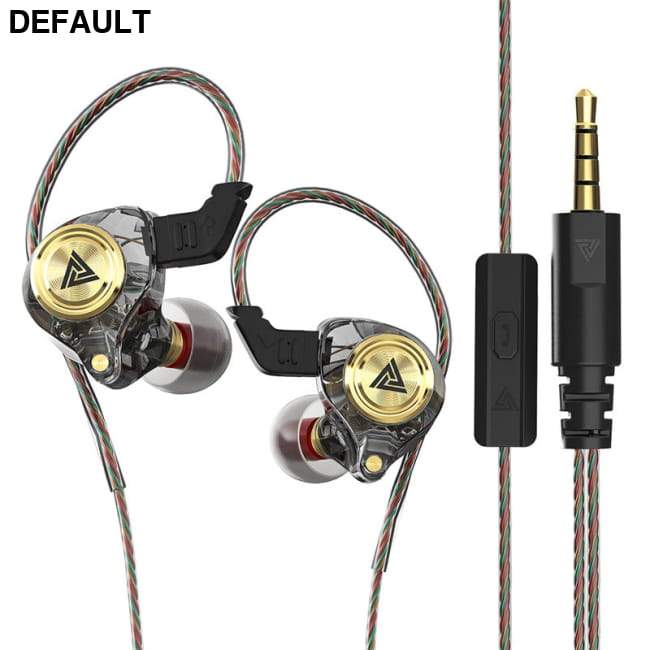 Wired In-ear High-fidelity HIFI Dynamic Coil Control Black Earbuds Headphones