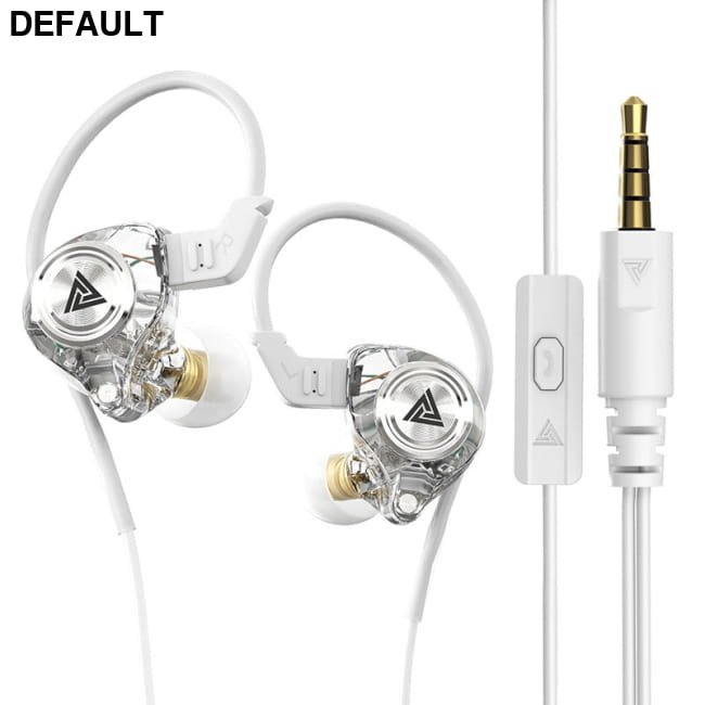 Wired In-ear High-fidelity HIFI Dynamic Coil Control White Earbuds Headphones