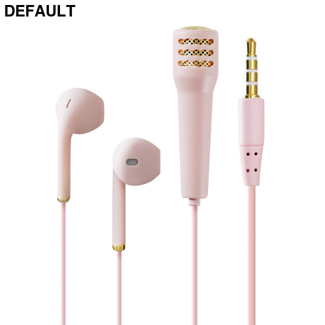 Wired mini earphone with microphone Pink Earbuds In-Ear Headphones