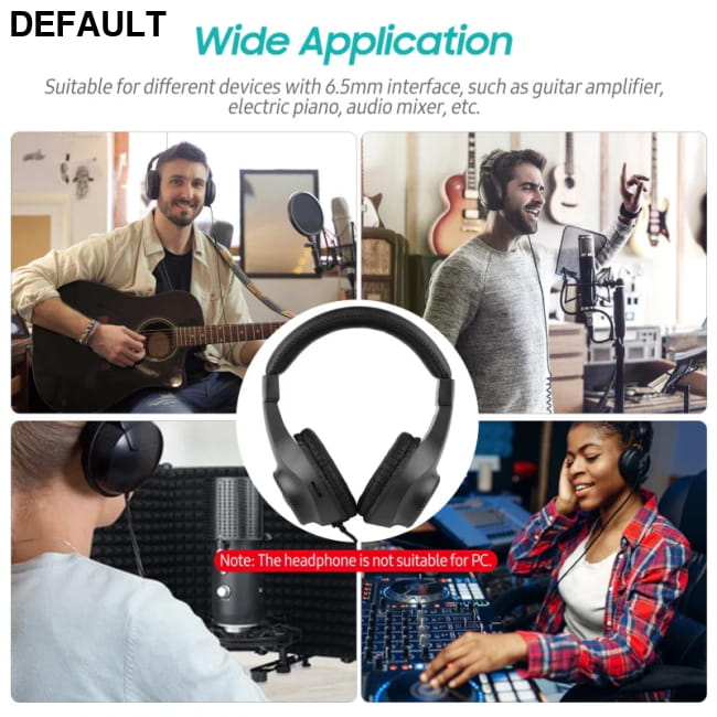 Wired Stereo Monitor Headphones Over-ear Headset with 50mm black Best Selling Products On-Ear