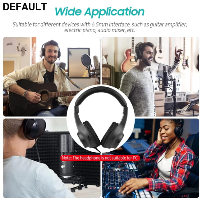 Wired Stereo Monitor Headphones Over-ear Headset with 50mm black Best Selling Products