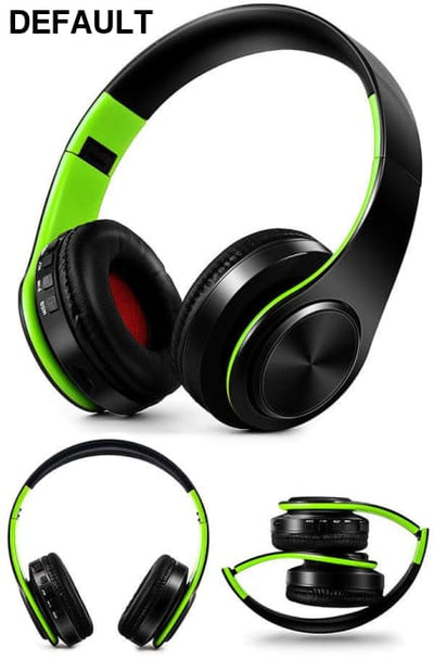 Wireless Bluetooth Headphones Foldable Stereo Headset Music Earphone with Microphone Support TF Card FM Radio AUX black