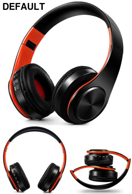 Wireless Bluetooth Headphones Foldable Stereo Headset Music Earphone with Microphone Support TF Card FM Radio AUX black