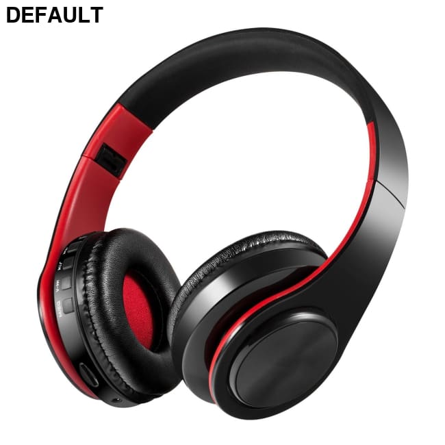 Wireless Bluetooth Headphones Foldable Stereo Headset Music Earphone with Microphone Support TF Card FM Radio AUX black