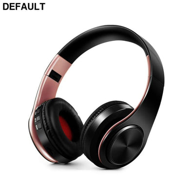 Wireless Bluetooth Headphones Foldable Stereo Headset Music Earphone with Microphone Support TF Card FM Radio AUX black