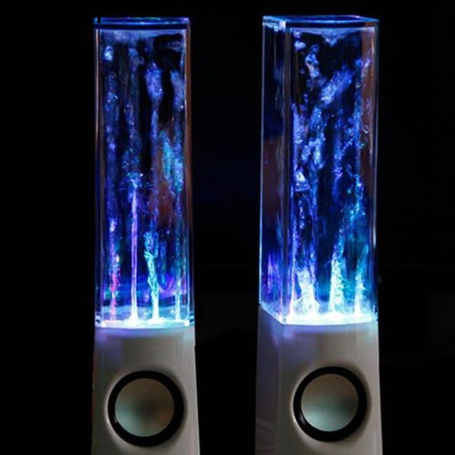 Wireless Dancing Water Speaker LED Light Fountain White Mini Bluetooth Speakers Electronics