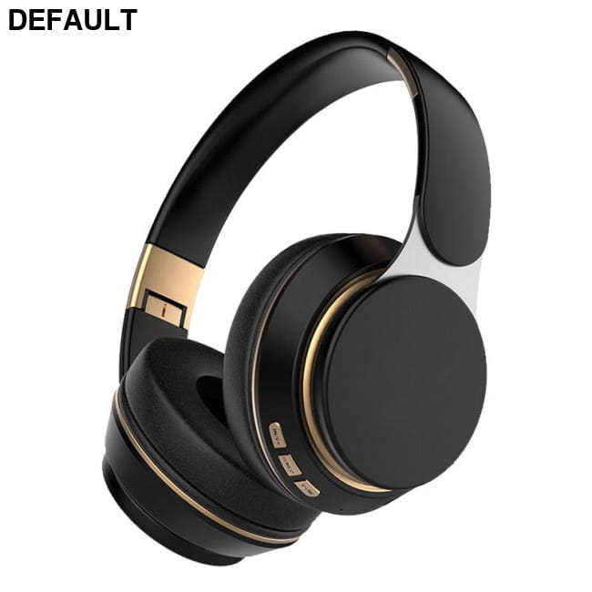 Wireless Headphones Bluetooth Headset Black Glossy Over-Ear
