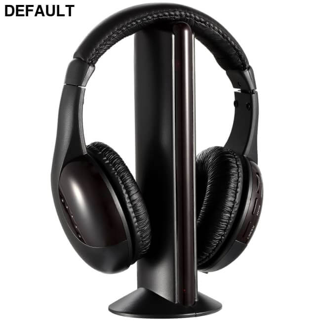 wireless RF headphones with mic Black / One size Wireless Headphones Headsets