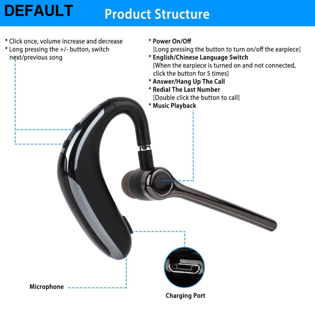 wireless v5.0 driving earbudss Black / US Mini Bluetooth Earphones Headphones & Headsets