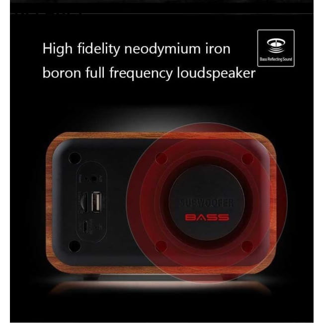 Wireless Wooden Portable Bluetooth Speaker Subwoofer Mini Speakers Transmitters
