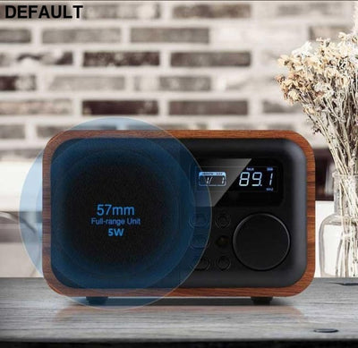 Wireless Wooden Portable Bluetooth Speaker Subwoofer with FM Radio Alarm Clock Caixa De Som Remote Control Altavoces